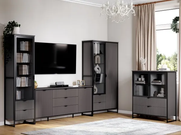 Шкаф 2 дв 2 ящ "Нора" гостиная