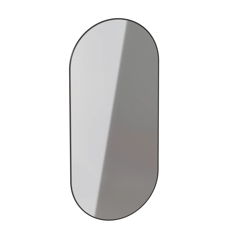 Зеркало навесное Z-16 110х50 см с черной рамкой и подсветкой