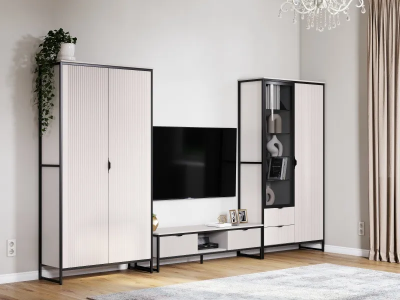 Шкаф 2 дв 2 ящ "Нора" гостиная Персидский жемчуг