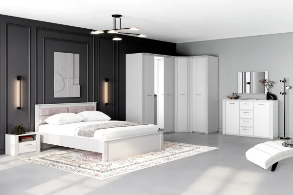 Шкаф угловой "Элана" спальня Персидский жемчуг